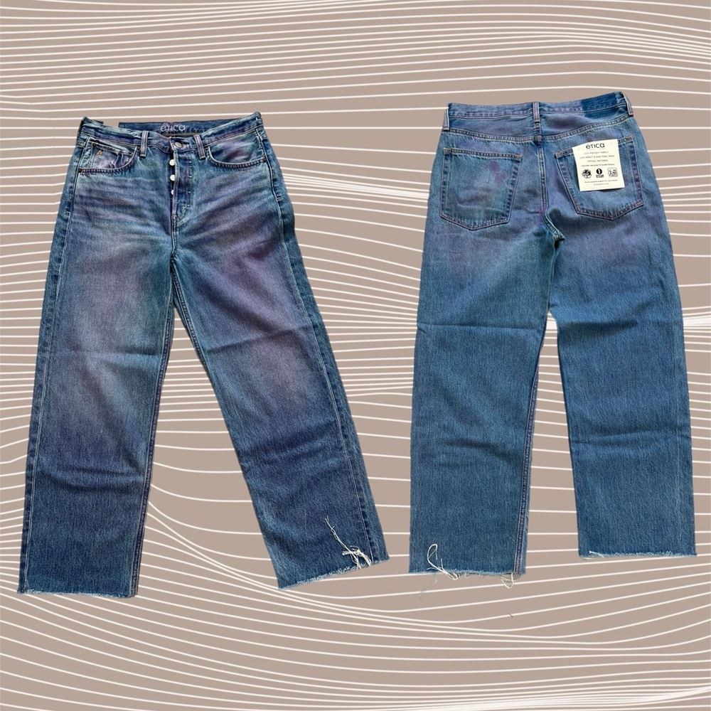 Ética Ethically Made, Altin Loose Fit Crop, sunset cliff, size 26.